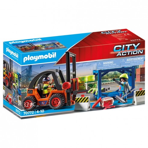 FORKLIFT TRUCK WITH LOAD 70772 PLAYMOBIL