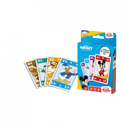 4 IN 1 CARD GAME MICKEY & FRIENDS...
