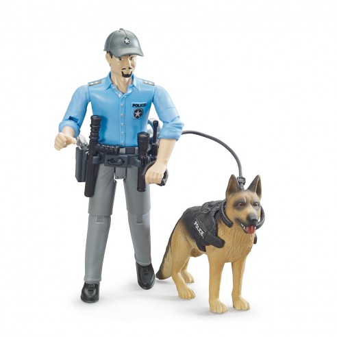 OFFICER WITH POLICE DOG 62150 BRUDER