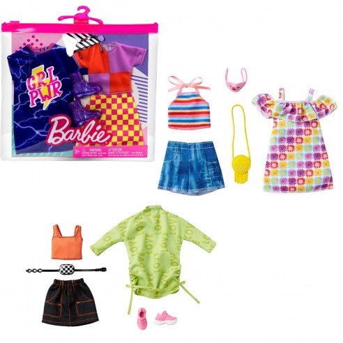 Beach Outfit, 2 Mode Set, Barbie, Mattel FKT32