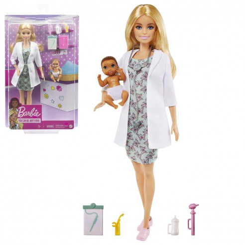 BARBIE DOCTOR DOLL WITH BABY GVK03...