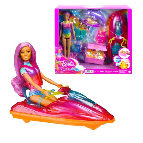 BARBIE DOLL AND HER WATER MOTORCYCLE...