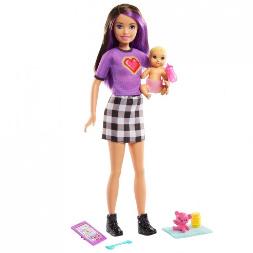 Barbie doll with baby and accessories