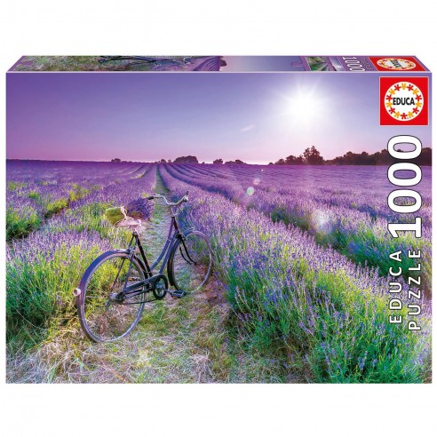 PUZZLE 1000 BICYCLE IN A LAVENDER...