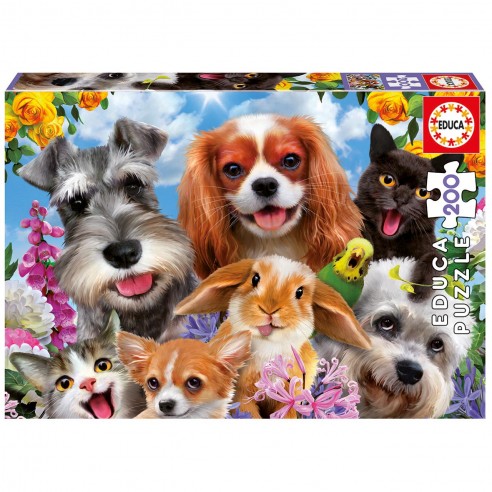 PUZZLE 200 SELFIE OF PETS 19293 EDUCA