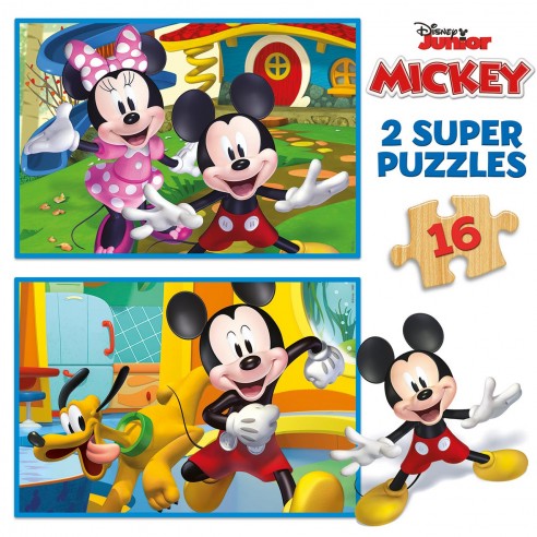 Puzzle 2 Puzzles en bois - Le Club de Mickey