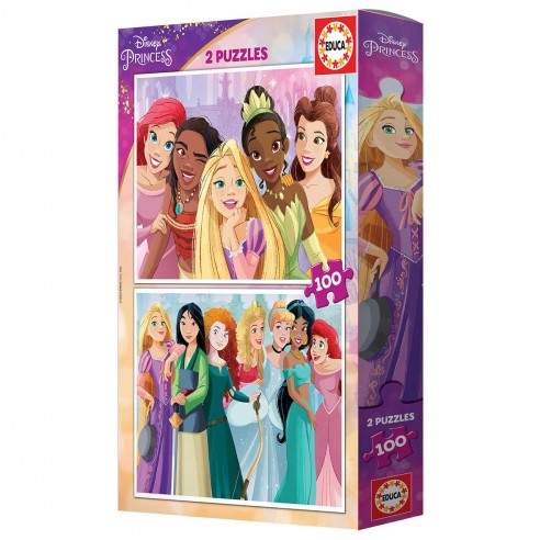 Puzzles 2x100 Disney princess